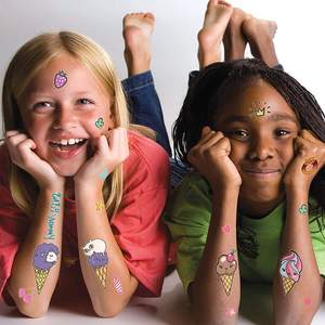 Autocollants de tatouage imperméables pour enfants, glace, décorations, accessoires de fête d'anniversaire, tatouages temporaires pour les mains, cadeaux pour les petits - Product Image 6