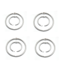 Metall Rund ring Lose blatt bindung 1 ''1,5 Zoll Silber Öffnen/Schließen Binder ring für Schlüssel Swatches Sheets Memos Rechnungs buch