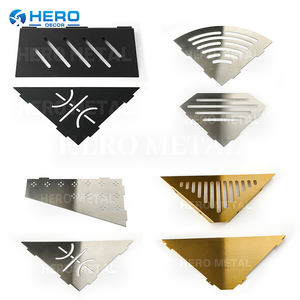 Nouvelle arrivée, étagère de rangement triangulaire murale moderne résistante à la <span class=keywords><strong>rouille</strong></span>, en acier inoxydable 304, étagère d'angle pour salle de bain sans perçage - Product Image 1