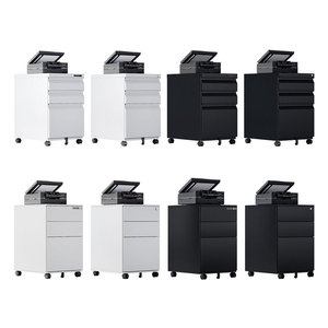 Dưới bàn di động bệ sắt mỏng tài liệu có thể khóa thép dọc lưu trữ kim loại đồ nội thất văn phòng <span class=keywords><strong>2</strong></span> 3 ngăn kéo Tủ hồ sơ - Product Image 6