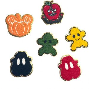 Halloween Theme Cute Self Sticker Pumpkin Night Light Ghost Patch for Clothing Bag Decoration - Product Image 5