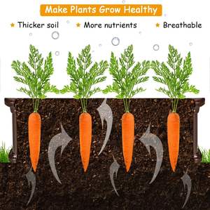 <span class=keywords><strong>Usine</strong></span> directe moderne Texture <span class=keywords><strong>bois</strong></span> Style HDPE 4 FT carré jardinière pour extérieur légume fleur herbe plantation - Product Image 4