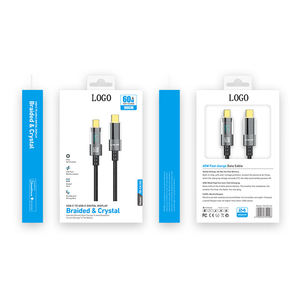 3A 60W 20V Cable de pantalla digital Carga rápida <span class=keywords><strong>Kabel</strong></span> Puerto de cristal Trenzado <span class=keywords><strong>USB</strong></span> Tipo <span class=keywords><strong>C</strong></span> a Cable de datos tipo <span class=keywords><strong>C</strong></span> - Product Image 6