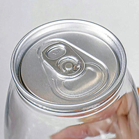 Fabricant de canettes en plastique PET vides de 330 ml et 500 ml, bouteilles pour boissons avec couvercle à ouverture facile par anneau, pour l'emballage de boissons froides et de jus