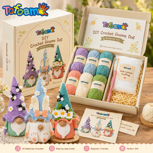 TOFOAM - Kit <span class=keywords><strong>de</strong></span> Ganchillo para Hacer Gnomos <span class=keywords><strong>de</strong></span> Jardín Personalizados, Juego <span class=keywords><strong>de</strong></span> <span class=keywords><strong>Muñecos</strong></span> <span class=keywords><strong>Amigurumi</strong></span> Hechos <span class=keywords><strong>a</strong></span> Mano - Product Image 2