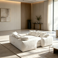 Ensemble de canapés nordiques pour salon, mobilier moderne de luxe 2026, canapé modulaire sectionnel en tissu pour la famille