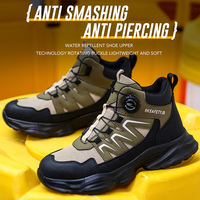 Chaussures de sécurité unisexes, tige en mesh, embout en acier anti-écrasement, anti-perforation, semelle extérieure en caoutchouc résistante à l'usure, pour la construction et l'usine