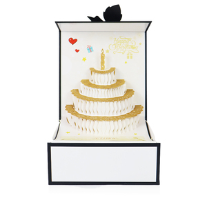 Fabricant de boîte d'emballage <span class=keywords><strong>cadeau</strong></span> en forme de gâteau en papier découpé en 3D recyclé <span class=keywords><strong>pour</strong></span> les anniversaires des fêtes - Product Image 4
