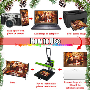 DIY 7 Inch 14 Inch Mini Size MDF Hard Board Miniature Sublimation Blanks Photo Picture Frame <strong>Memorial</strong> <strong>Bench</strong> for Home Decor - Product Image 6