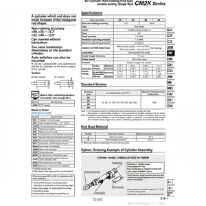 Pièces pneumatiques CDM2KB40-150Z de cylindre d'air pneumatique SMC - Product Image 1