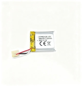 Batterie lithium-ion haute tension 802428 580mAh 3.8V, multi-certifiée CE KC PSE BIS, polymère, best-seller, haute capacité - Product Image 1