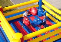 Grand ring de boxe gonflable en PVC, arène de combat gonflable pour événements en plein air et parcs d'attractions