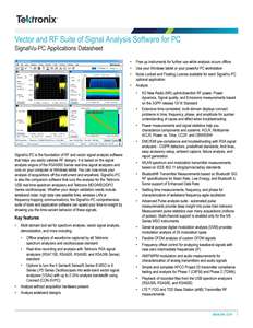 RF 및 벡터 신호 실험실 장비에 적합한 <span class=keywords><strong>Tektronix</strong></span> 스펙트럼 분석기 소프트웨어 - Product Image 5