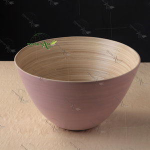 Nouveauté Produit OEM RoseTone Bol en bambou pour salade Céréales Snacks Ustensiles de cuisine naturels légers - Product Image 1