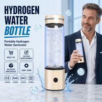 Ioniseur d'eau Cawolo H2, technologie SPE PEM, bouteille d'eau riche en hydrogène de 330 ml, bouteille d'eau hydrogénée portable, générateur d'eau hydrogénée