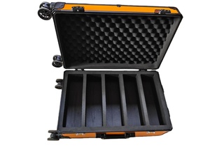 Étui de rangement pour cartes gradées Rollig <span class=keywords><strong>Orange</strong></span> à 5 rangées avec serrure TSA, étui de rangement pour cartes à collectionner avec roulettes pour PSA, GMA, HGA, NGS, SGC, CSG - Product Image 4