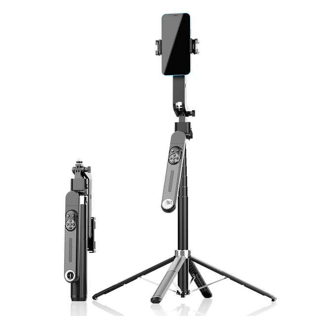 Phone Tripod 360 Tripod Selfie Stick Tripod Rotation AI Tracking Single Axis Smart Steady Selfie Live Streaming Equipment