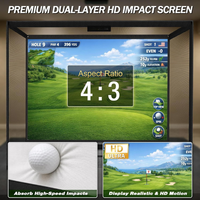 Enceinte de simulateur de golf 10x8x5 pieds avec écran d'impact HD et kit de structure – Direct Usine |   Simulateur de golf d'intérieur pour l'entraînement à domicile