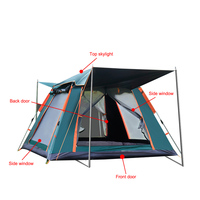 Tente de camping portable à double couche pour 4 à 10 personnes, système WeatherTec imperméable pour toutes les saisons, s'installe en 60 secondes