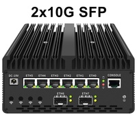 Mini PC Firewall Sólido de 14ª Generación Ultra 7 155H 4x/2x 10G SFP 6*2.5G LAN In-tel VPro Thunder-bolt 4 2xNVMe Servidor Doméstico Proxmox