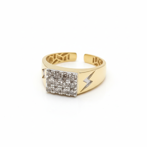 Elegante anillo de oro hecho a mano con diamantes para caballeros con diamantes cultivados en laboratorio - Product Image 2