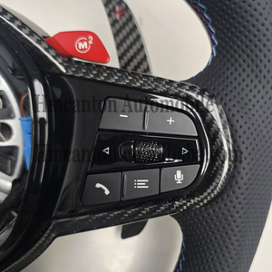 Volante de Fibra de Carbono y Cuero Perforado para BMW Serie G, M3 G20 G30 G80 M4 G82 M5 CS, Venta al Por Mayor - Product Image 2