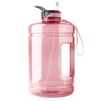 Bouteille d'eau de sport OEM grande capacité 3,78 L (128 oz) sans BPA avec logo personnalisé, bouchon à paille et compatible lave-vaisselle pour la gym et le camping