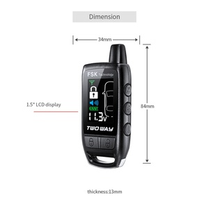 Factory Wholesale Price EASYGUARD EC206 Two Way Car Alarm System with LCD Pager Display & Shock Sensor <b>Vibration</b> Warning - Product Image 2