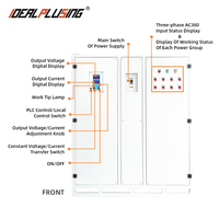Alimentation électrique CC régulée pour électrolyse industrielle 10000A 25V, redresseur d'anodisation haute puissance haute fréquence 8000A30V