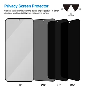 Für Samsung Galaxy S24 Ultra Privacy Displays chutz folie aus gehärtetem Glas für S23 S22 Plus S21 FE S20 2.5D Anti-Spion-Schutz folie