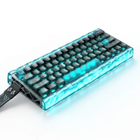 AULA HERO 68 XS Dual 8000Hz Polling Rate Tri-mode Connectivity PC Transparent Keycaps 360° ARGB Lighting Esports Gaming Keyboard