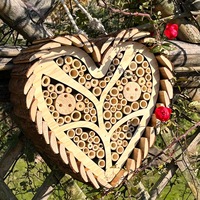 Nichoir à abeilles en bois à suspendre - Ruche d'abeilles et abri pour insectes pour la décoration de jardin