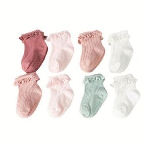 Chaussettes en dentelle pour bébé fille, 6 mois-3 ans, antidérapantes, 100% coton, logo personnalisé, OEM/ODM accepté, marque américaine Mairun, modèle 823, 10 pièces - Product Image 2