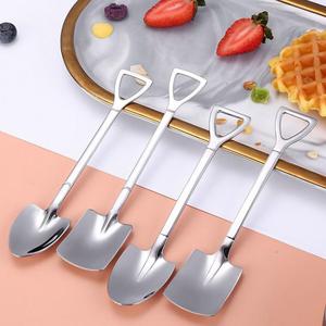 ملاعق صغيرة إبداعية على شكل مجرفة من الفولاذ المقاوم للصدأ للحلويات وملاعق للقهوة - Product Image 3