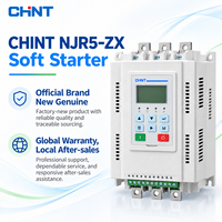 Démarreur progressif CHINT NJR5-ZX 220V 380V 460V 4-560kW pour moteur AC avec bypass intégré, écran LCD et contrôle industriel RS485