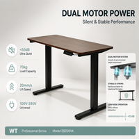 Bureau électrique assis-debout 120x60cm avec plateau en panneau de particules pour poste de travail informatique de bureau moderne – Vente en gros