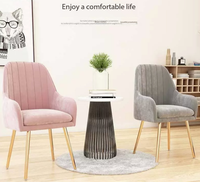 Chaise de salle à manger moderne en velours de style européen pour hôtels et restaurants, avec pieds en fer, écologique, inclinable et durable, vente en gros