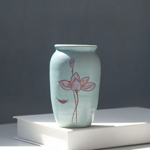<span class=keywords><strong>Pot</strong></span> <span class=keywords><strong>en</strong></span> céramique haut de gamme MSH Pastoral, peint à la main, motif <span class=keywords><strong>lotus</strong></span>, pour plantes succulentes, bonsaïs et plantes vertes - Product Image 3