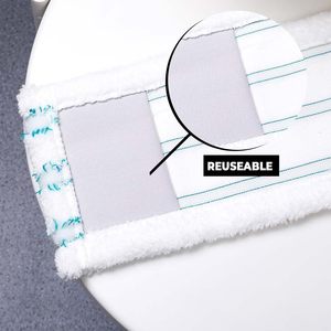 Recharges de têtes de balai serpillère en microfibre pour nettoyage humide/sec des sols - Product Image 2