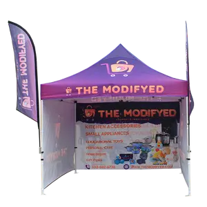 Açık katlama özel olay Pop Up alüminyum tente Marquee Gazebo gölgelik 10x1 0 fuar çadırı