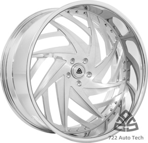 722Auto Parts Nouvelle conception de jantes légères forgées pour Porsche <span class=keywords><strong>Saturn</strong></span> Tesla, jantes de voiture personnalisées avec finition chromée - Product Image 1