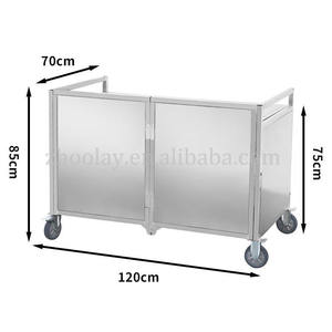 Gece pazarı durak mobil aperatif katlanabilir gıda sepeti paslanmaz çelik masa sepeti ticari taşınabilir gıda satış sepeti ile tekerlekler - Product Image 6