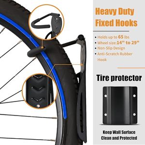 Supporto per Bicicletta <span class=keywords><strong>da</strong></span> Parete per Garage, Girevole Orizzontalmente e Verticale, Robusto, Pieghevole, per Interni - Product Image 5