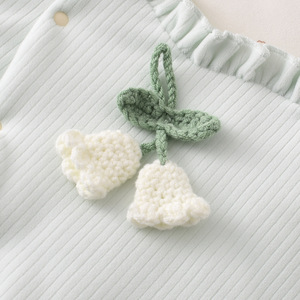 Barboteuse pour bébé fille avec nœud floral pour nouveau-né Printemps automne Barboteuse Noël 1er <span class=keywords><strong>anniversaire</strong></span> <span class=keywords><strong>Combinaison</strong></span> bébé - Product Image 4