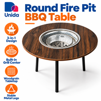 Table pliante en aluminium de conception moderne pour l'extérieur, pour dîner, barbecue, pique-nique, cuisine, portable, hauteur réglable