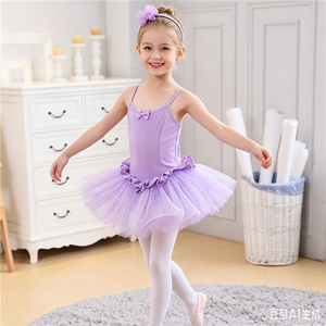 Girls Pink <b>Ballet</b> <b>Tutu</b> Dress Spandex Polyester Performance Wear Stage Dancerwear Children's Dance Costume - Product Image 2