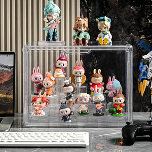 خزانة عرض يدوية الصنع بتصميم عصري بسيط، رف تخزين وعرض للصناديق المغلقة، قابل للتكديس مع أقسام متعددة وسعة كبيرة، مصنوع من الأكريليك - Product Image 4