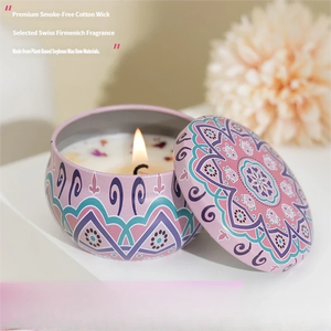 Bougies parfumées aux fleurs séchées, parfum romantique, Diwali, Saint-Valentin, anniversaire, cadeaux de mariage, cire de soja, faites à la main, élégantes - Product Image 1