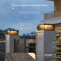 Lámpara de Pilar Solar para Entrada, Diseño Moderno para Puerta Principal, Columnas Decorativas, Lámpara de Poste para Puerta Principal, Lámpara de Pilar para Exteriores