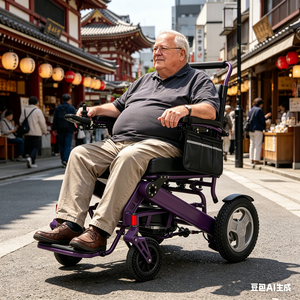 Fauteuil roulant bariatrique à moteur sans balais, capacité de charge élevée de 200 kg, pliable, pour adultes en surpoids, avec siège élargi, HBS0122 - Product Image 1